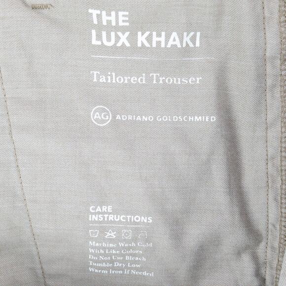 AG Slim Fit Chino Pants 33x33 Beige Stretch Lux Line Twill by Goldschmied - Picture 7 of 12